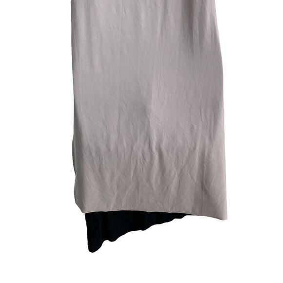 SCAPA Small Dress Lauren Perre Black Taupe Asymmetrical Draped Mini - Picture 8 of 9